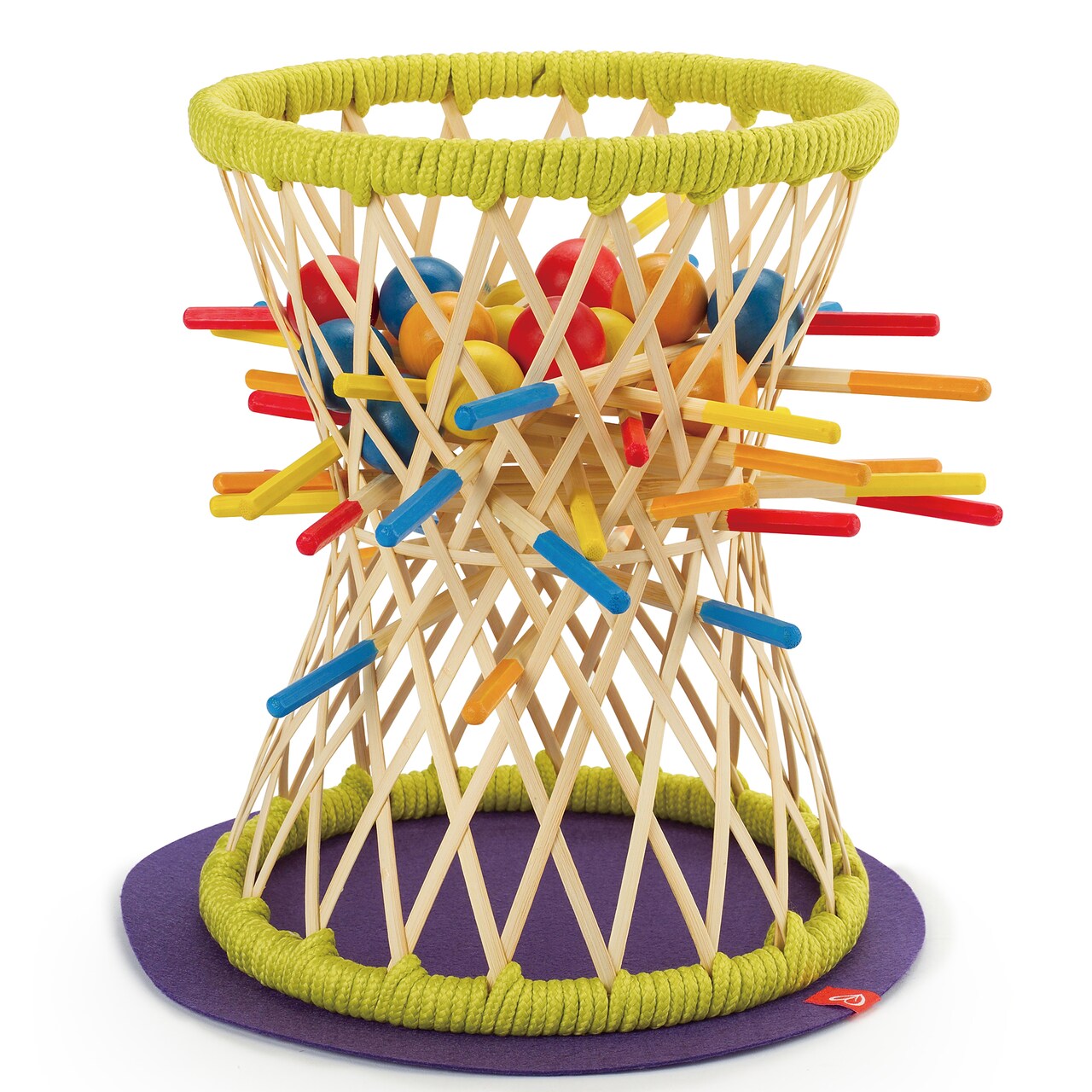 Hape: Pallina Original - Skill & Strategy Game, Ball Catching, Bamboo, 20 Sticks, 16 Balls, Solo Or Group Play, Versatile Play Options, Kids Ages 3+